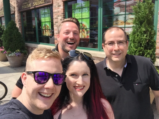 Chicago peeps selfie at Portillo's