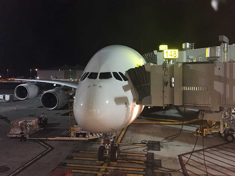 Our (A380) chariot awaits