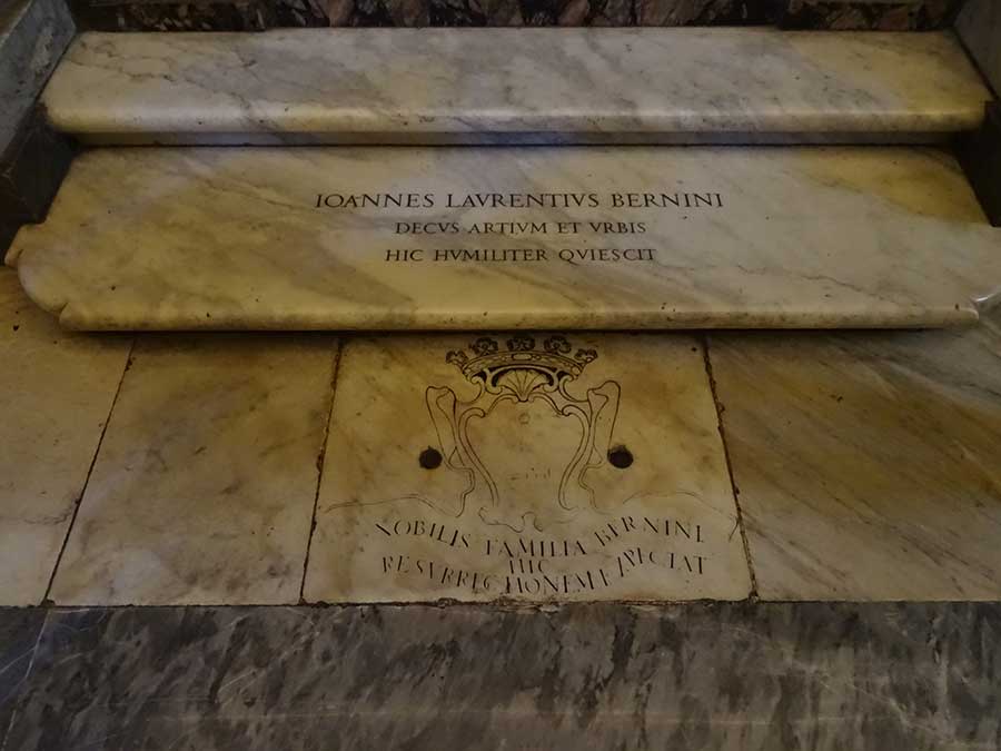 Gianlorenzo Bernini's tombstone