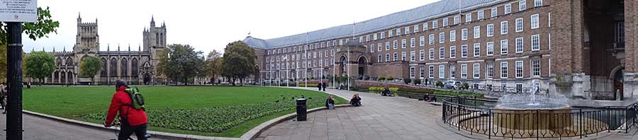 Bristol cathedral and town hall