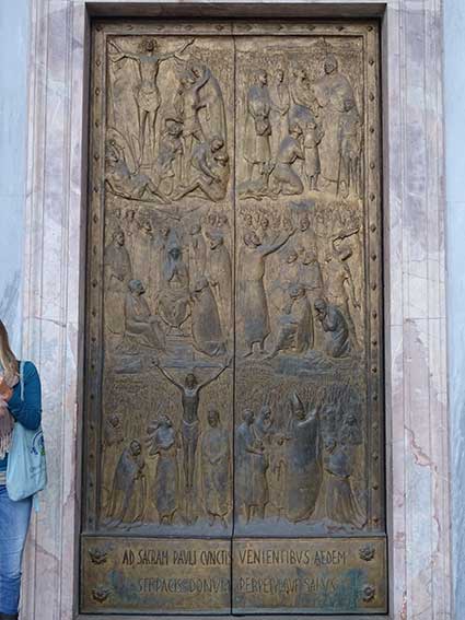 Holy Door at the Basilica of St Paul Outside the Walls