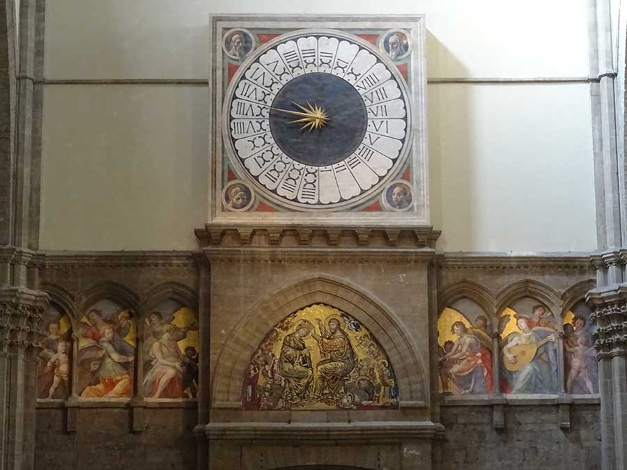 Interesting clock inside Santa Maria del Fiore