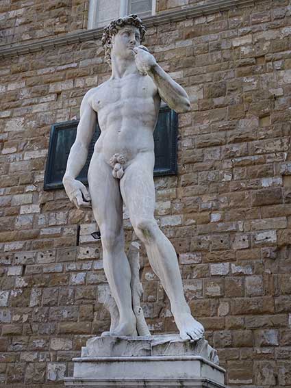 Statue of David (likely a replica)